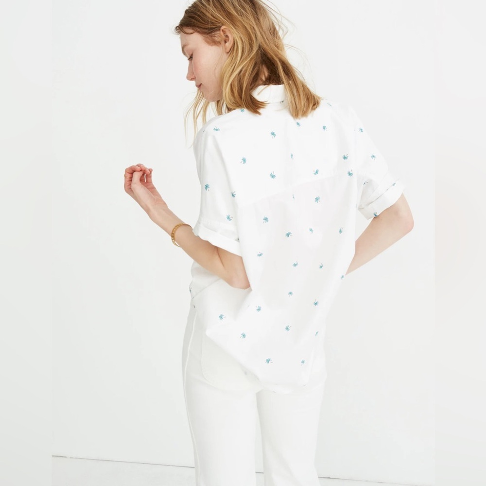 Madewell Courier Shirt in Palm Print - Size L - Picture 3 of 4